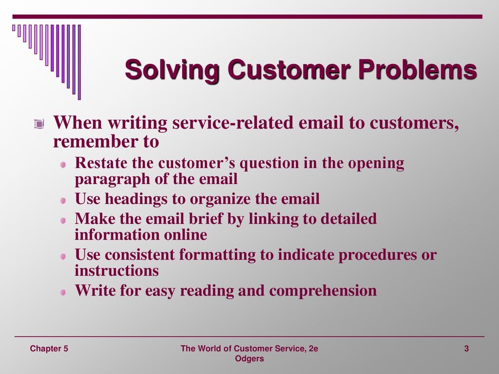 Chapter 5 resolving customer problems and complaints ppt download