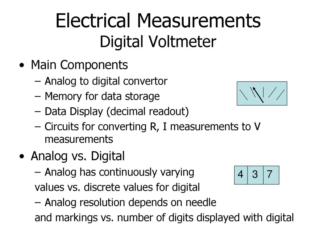 Electrical Measurements Digital Voltmeter