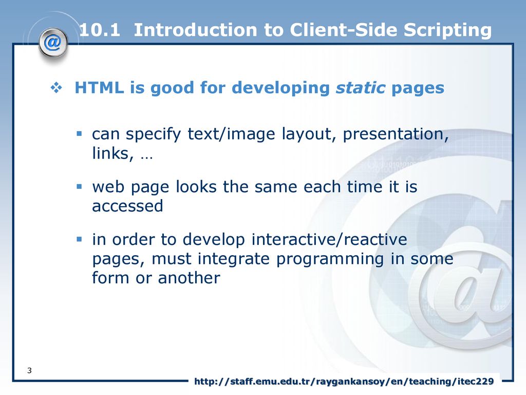 Introduction to Client-Side Scripting and JavaScript - ppt download