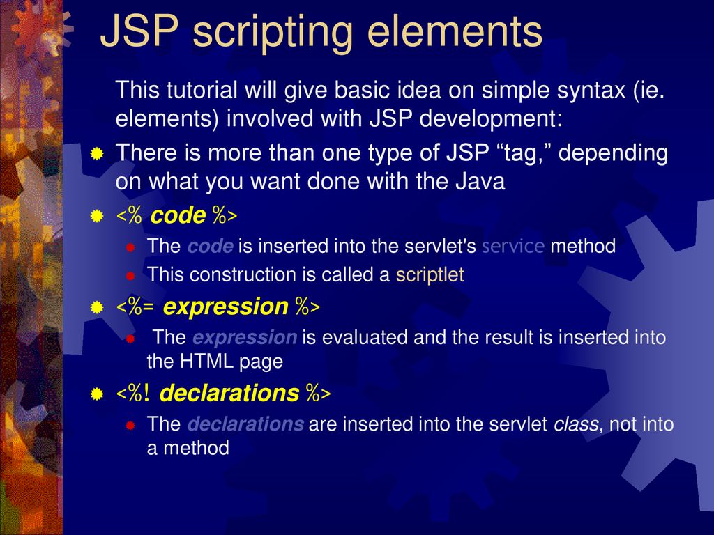 JSP Syntax. - ppt download