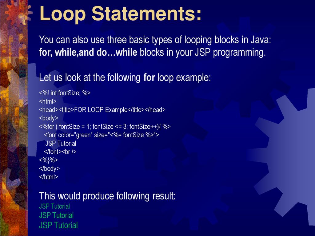 Jsp syntax ppt download