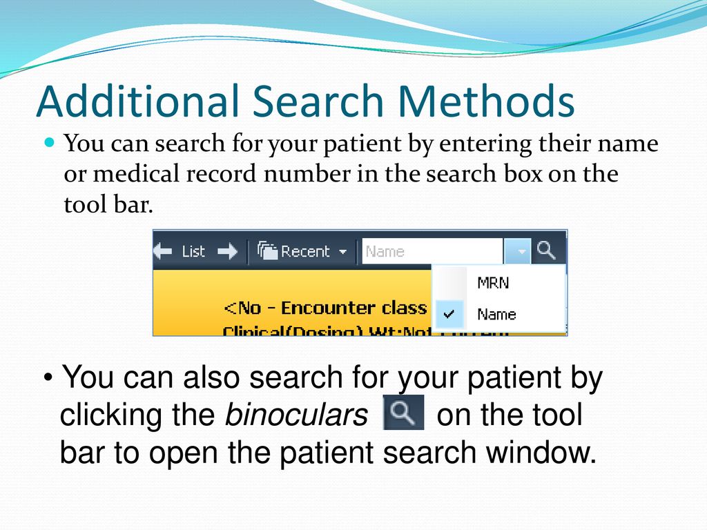 Additional Search Methods
