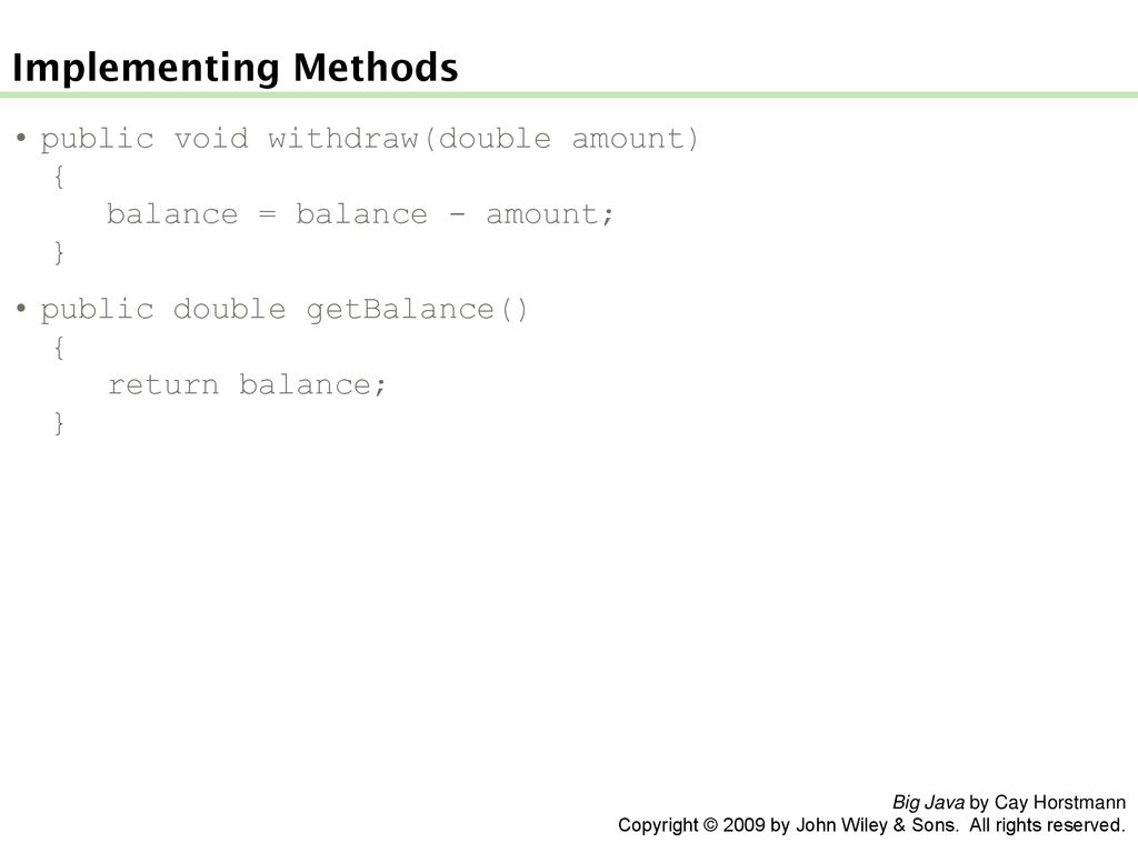 Chapter Three - Implementing Classes - ppt download