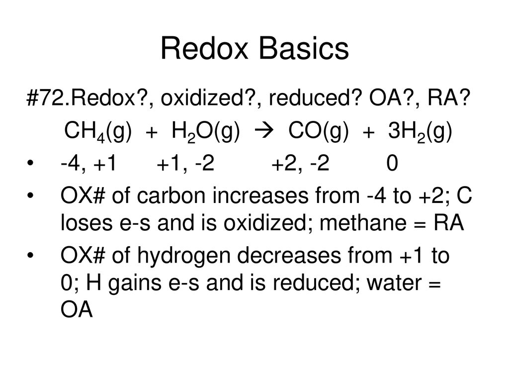 Redox Basics 68 Assign Ox Ppt Download