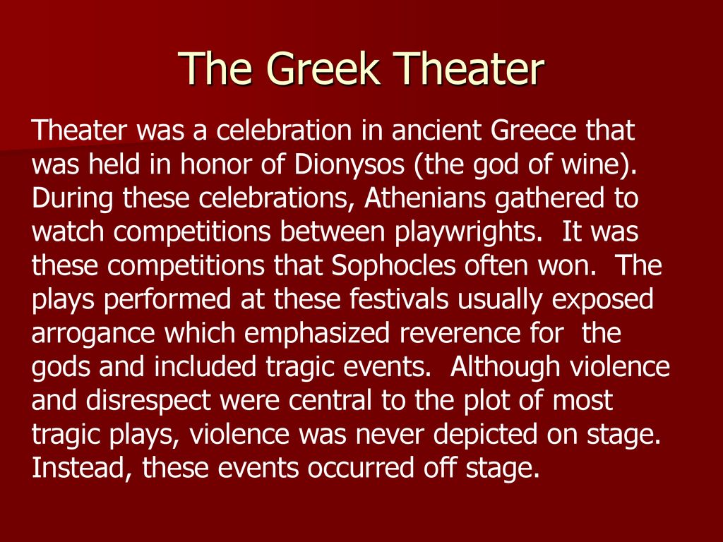 An Introduction To Greek Tragedy - Ppt Download