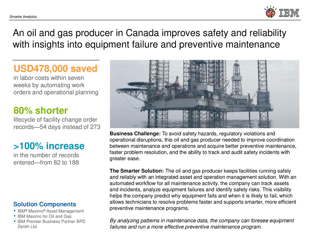 Smarter analytics an oil and gas producer in canada improves safety and