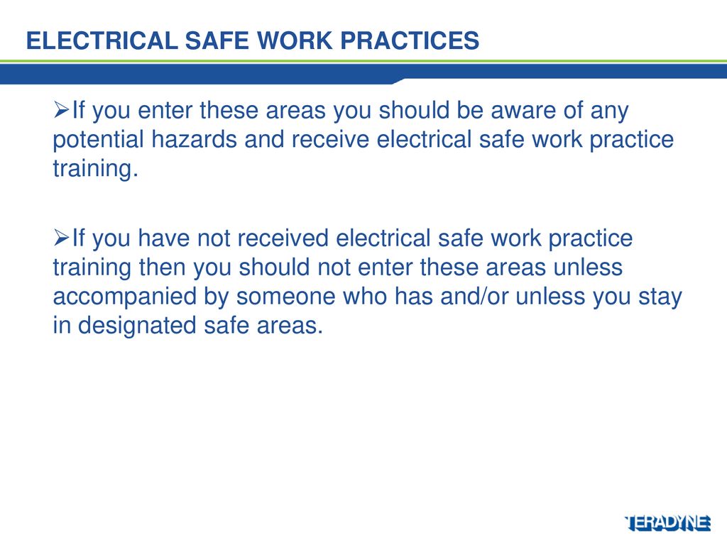 Electrical Safe Work Practices