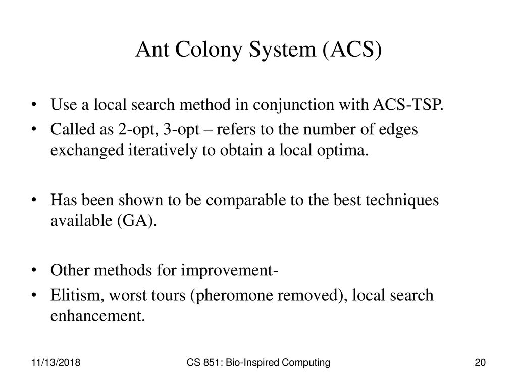 Ant Colony System (ACS)
