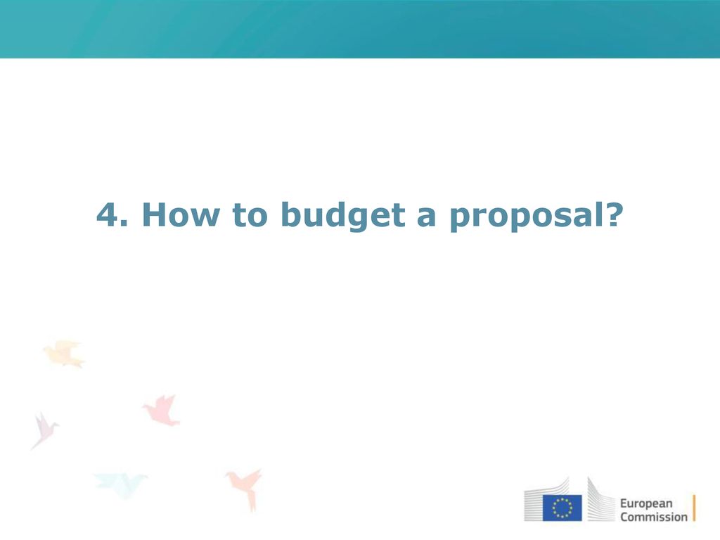 4. How to budget a proposal