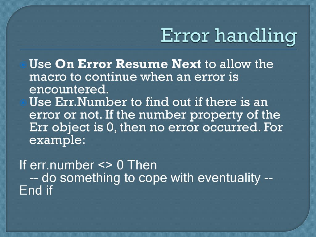 Visual basic for applications in microsoft excel 1 ppt download