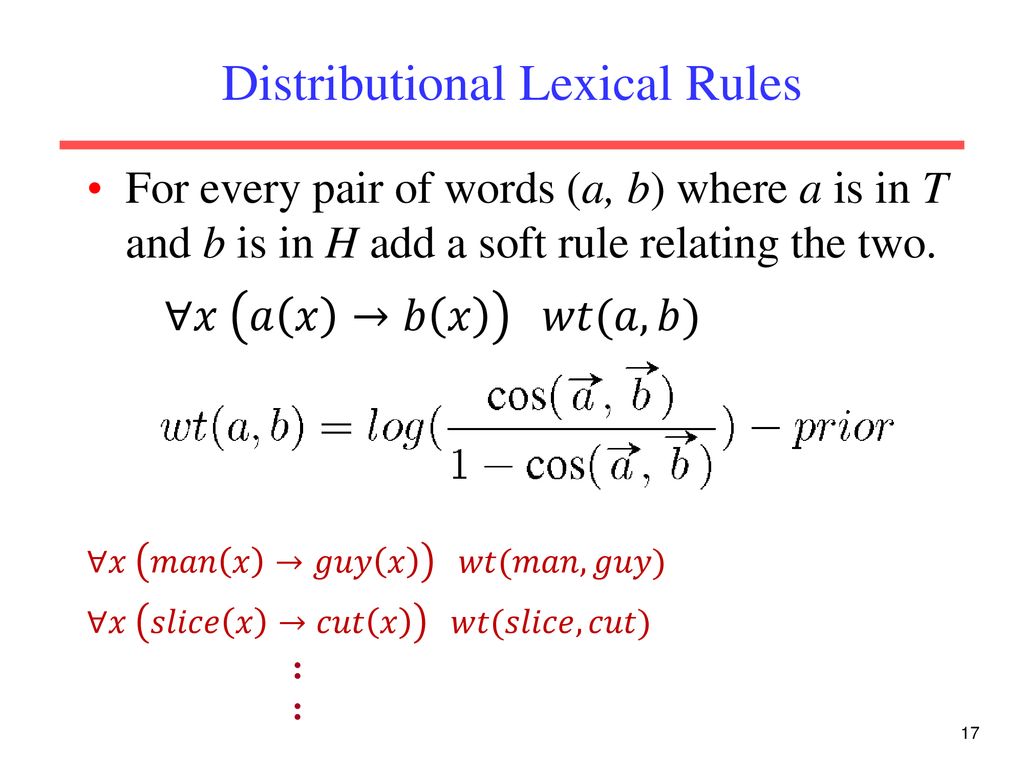 Distributional Lexical Rules