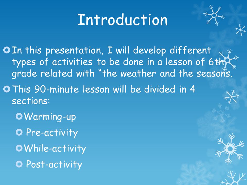 » Season Introduction