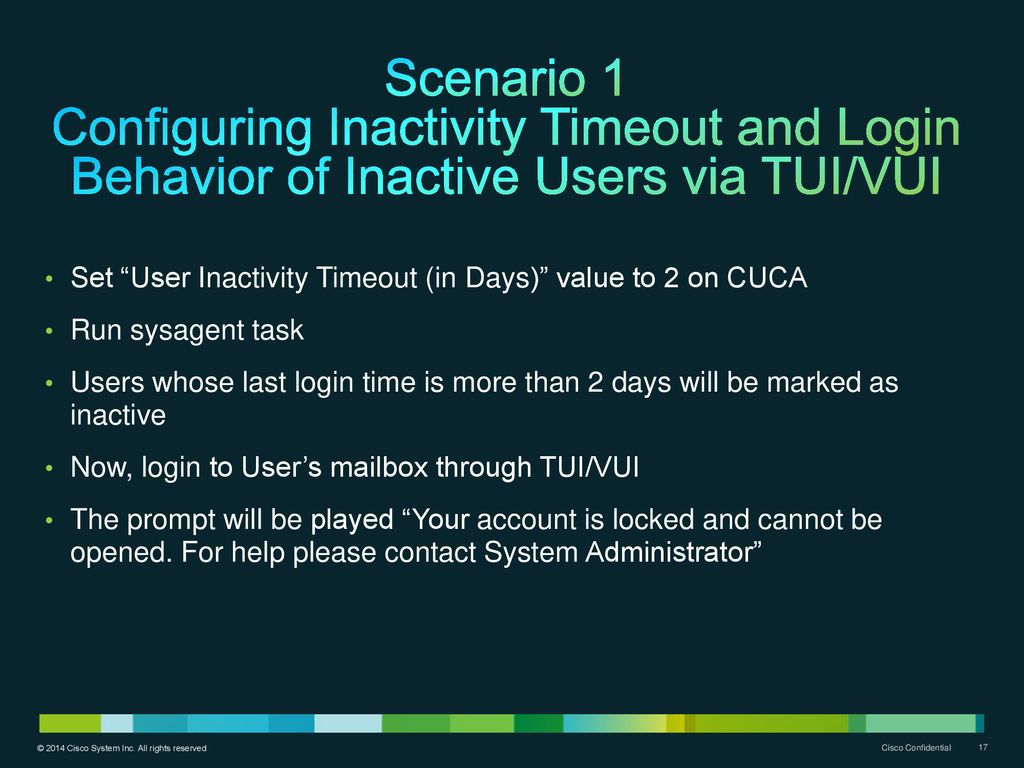 Cisco unity connection disable inactive users accounts ppt download