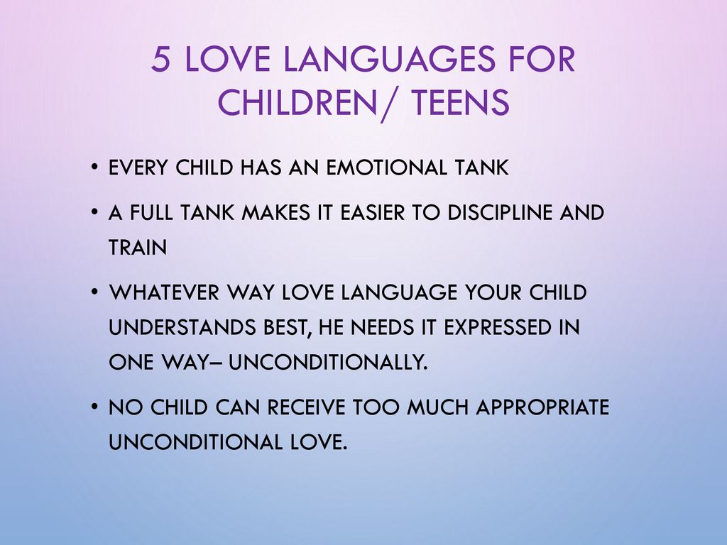 5 Love Languages For Kids