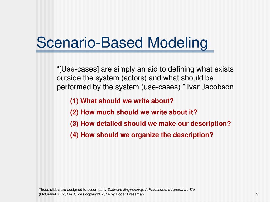 Chapter 9 requirements modeling scenario based methods ppt download