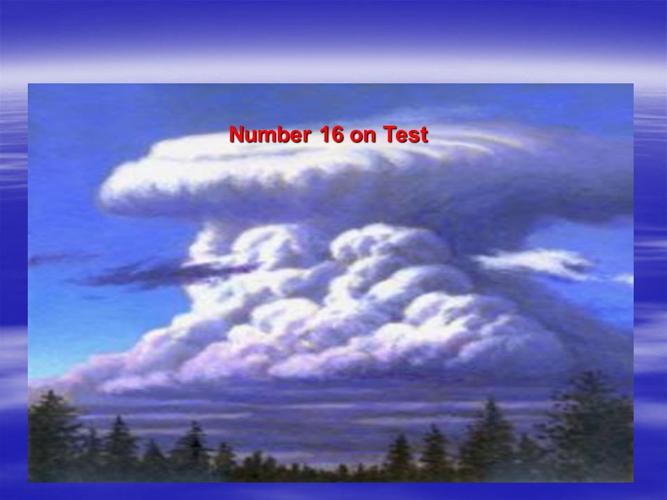 Number 16 on Test