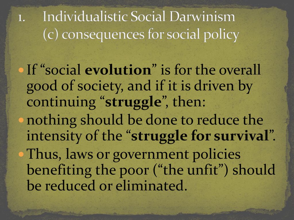 how does social darwinism reinforce laissez faire