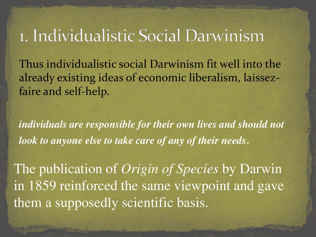 how does social darwinism reinforce laissez faire