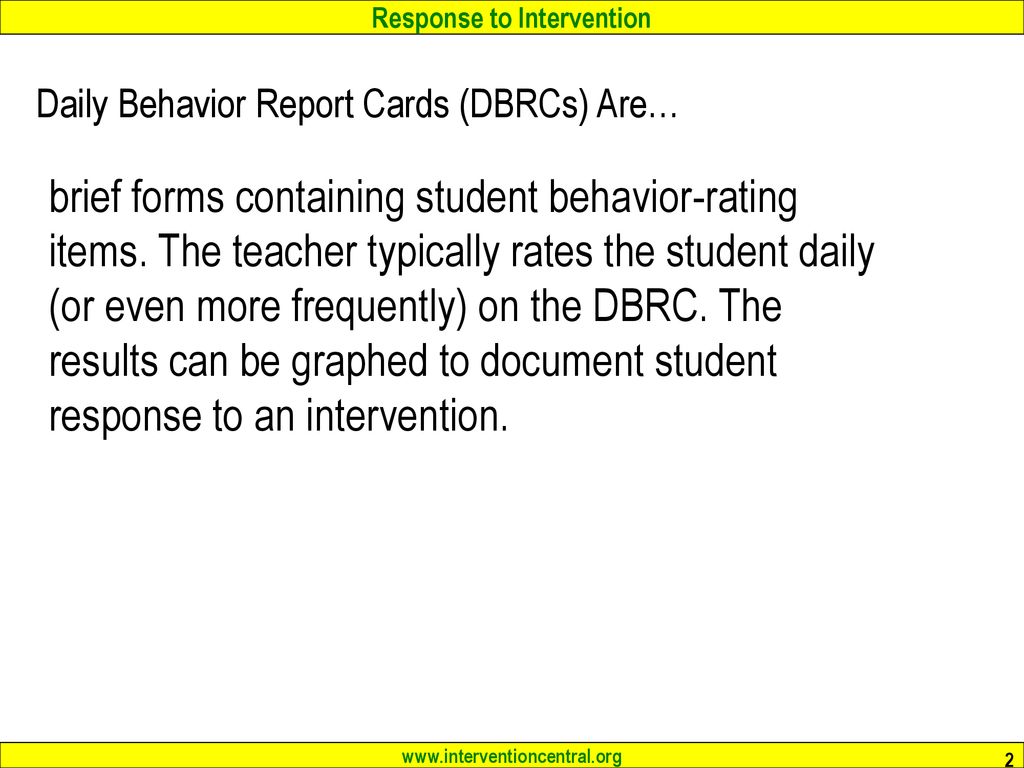 Monitoring student academic behaviors daily behavior report cards
