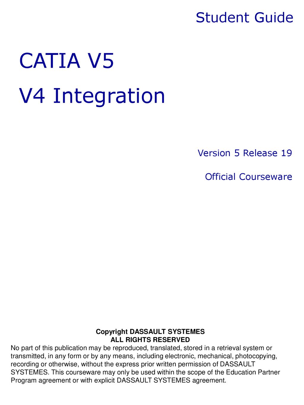 CATIA V5 V4 Integration Student Guide Version 5 Release Ppt Download