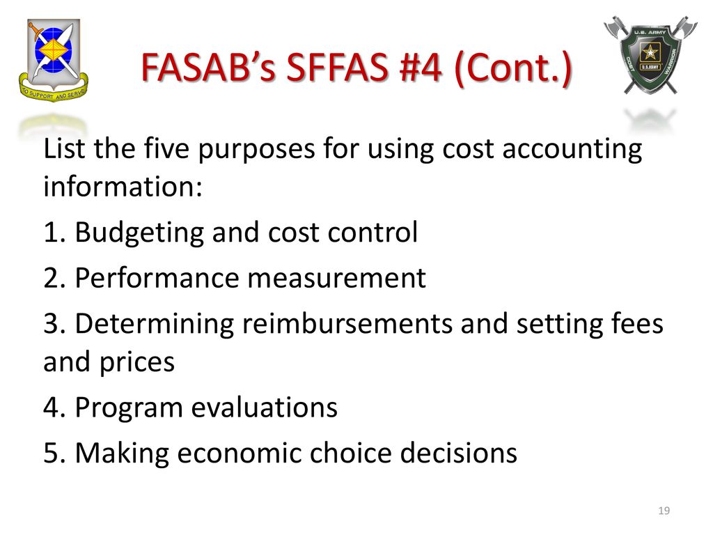 FASAB’s SFFAS #4 (Cont.)