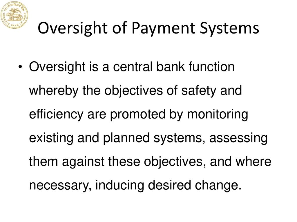 Oversight of payment systems ppt download
