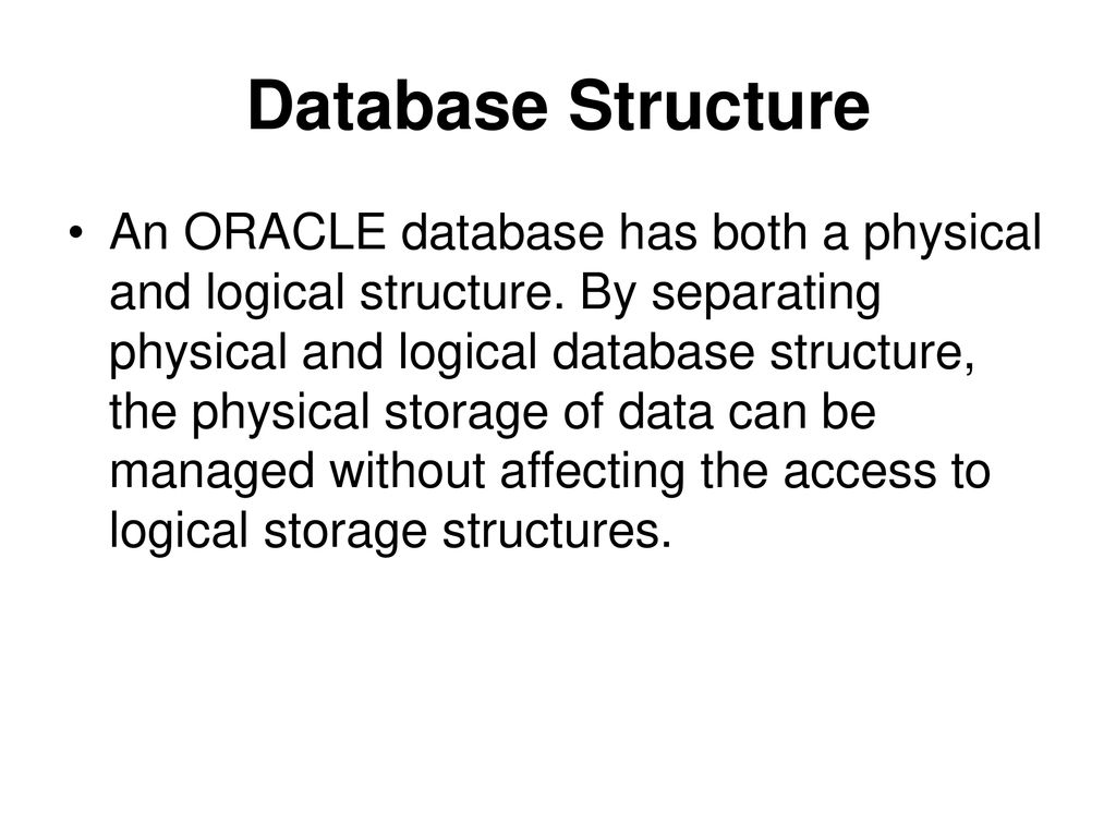 Database structure and space Management - ppt download