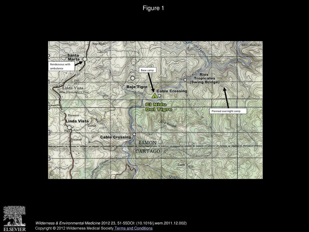 Figure 1 Map of the area. One grid square = 2 kilometers.