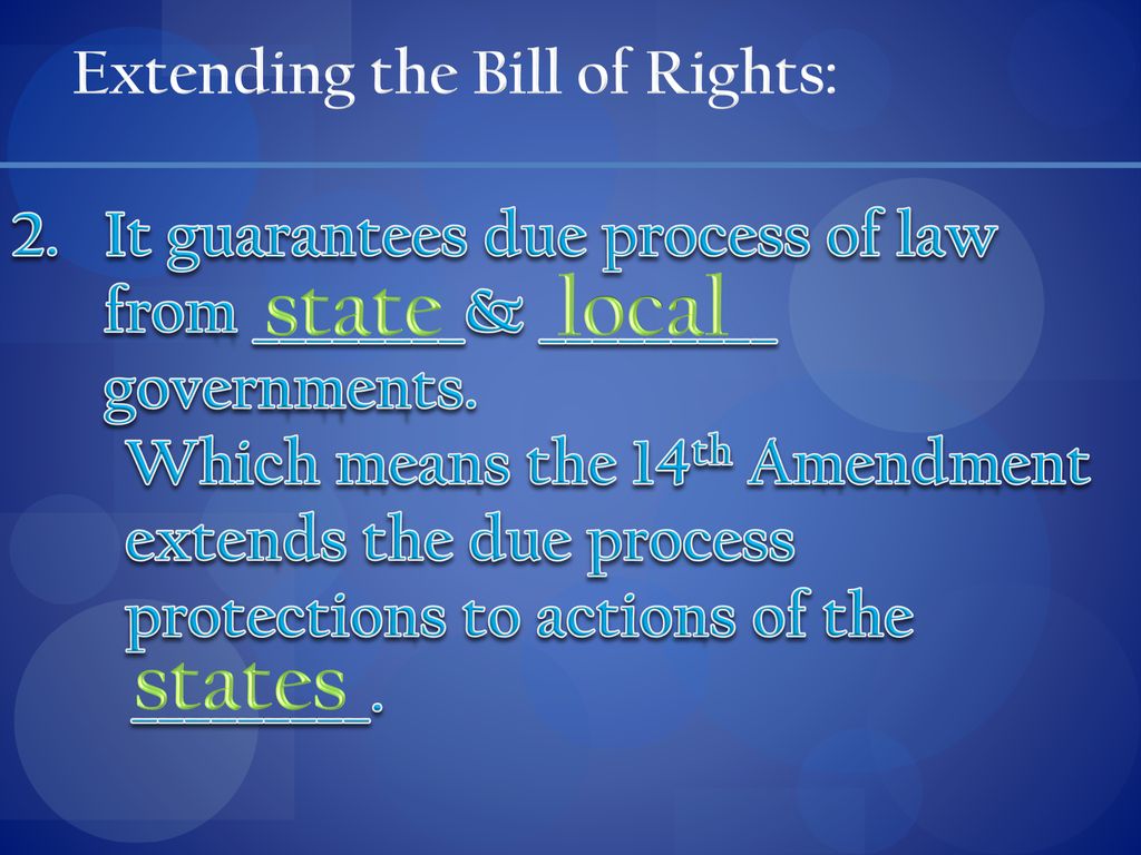 Extending the Bill of Rights: