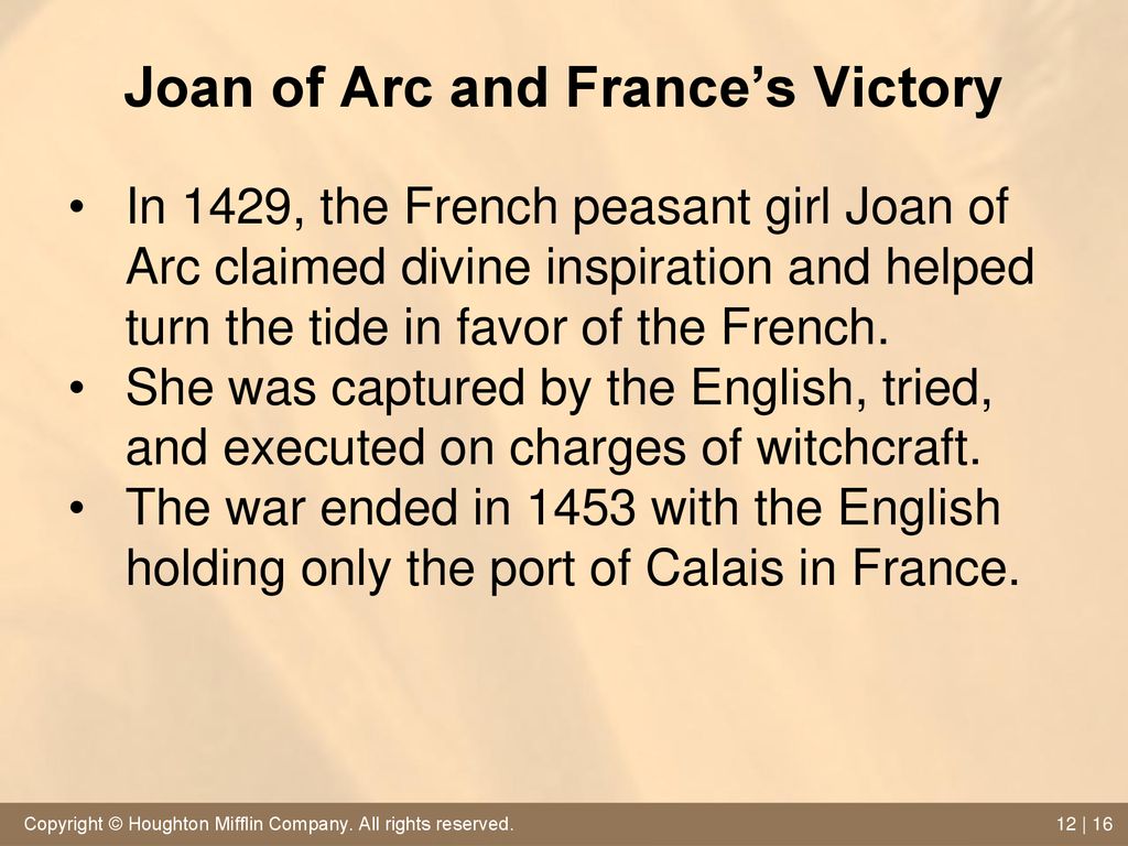 Joan of Arc and France’s Victory