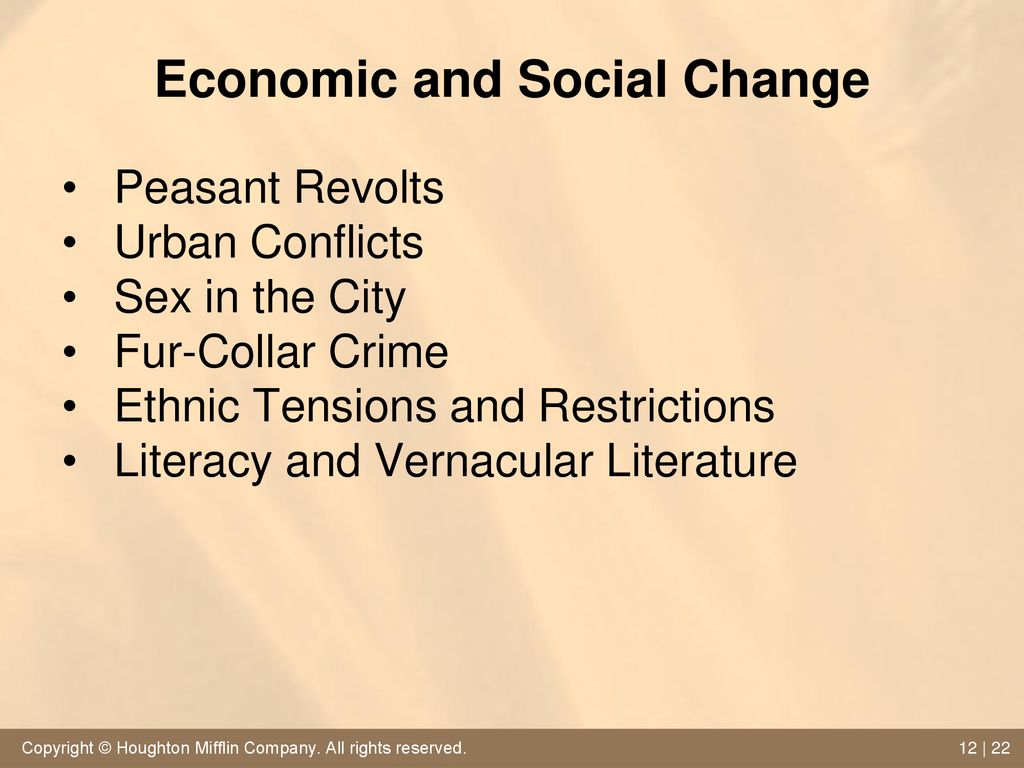 Economic and Social Change