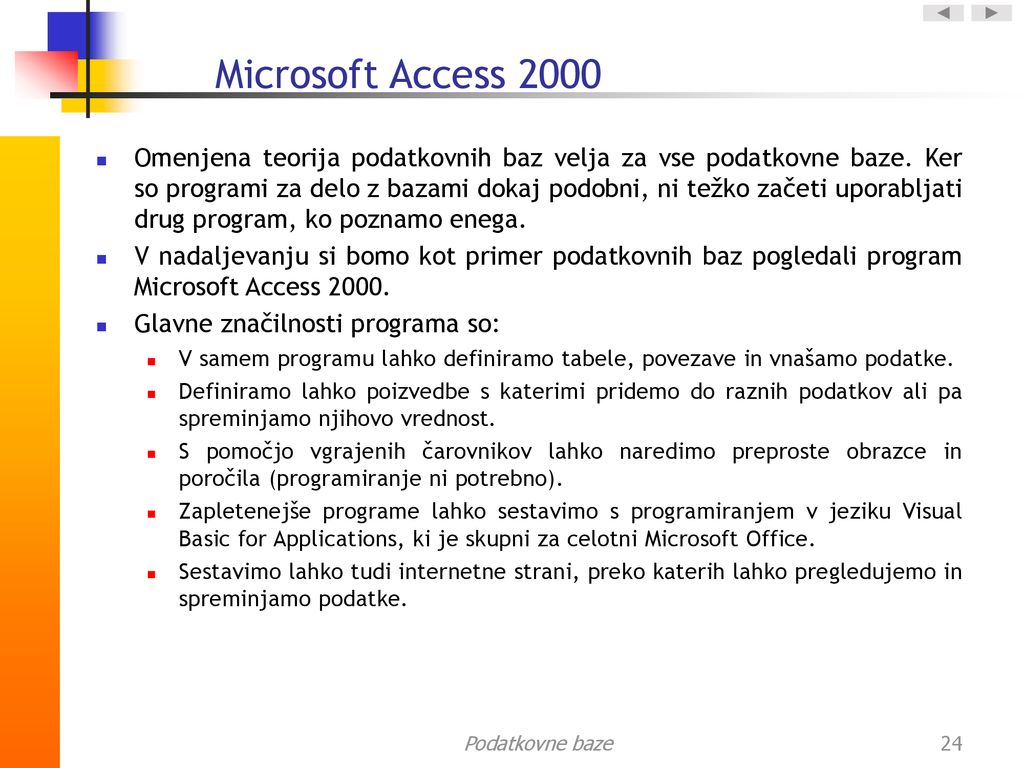 in osnove programa Microsoft Access - ppt download