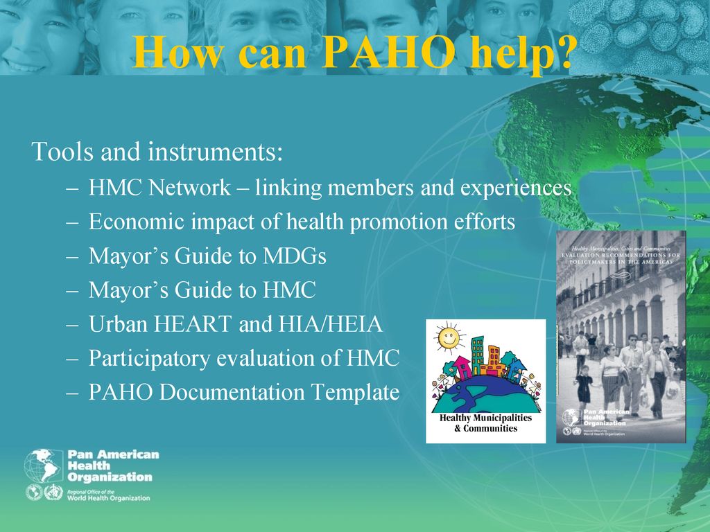 How can PAHO help Tools and instruments: