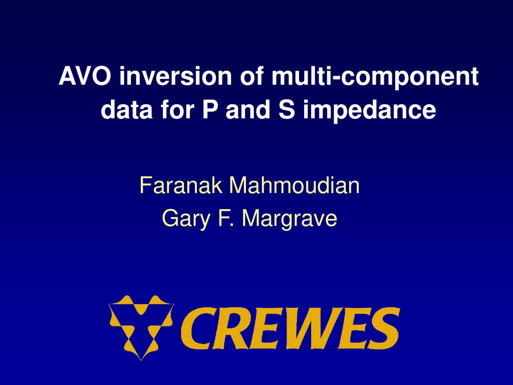 AVO inversion of multi-component data for P and S impedance