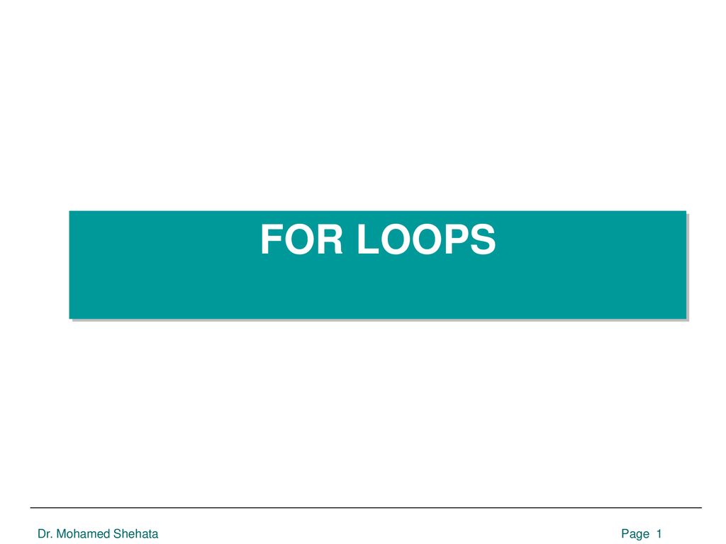 FOR LOOPS. - ppt download