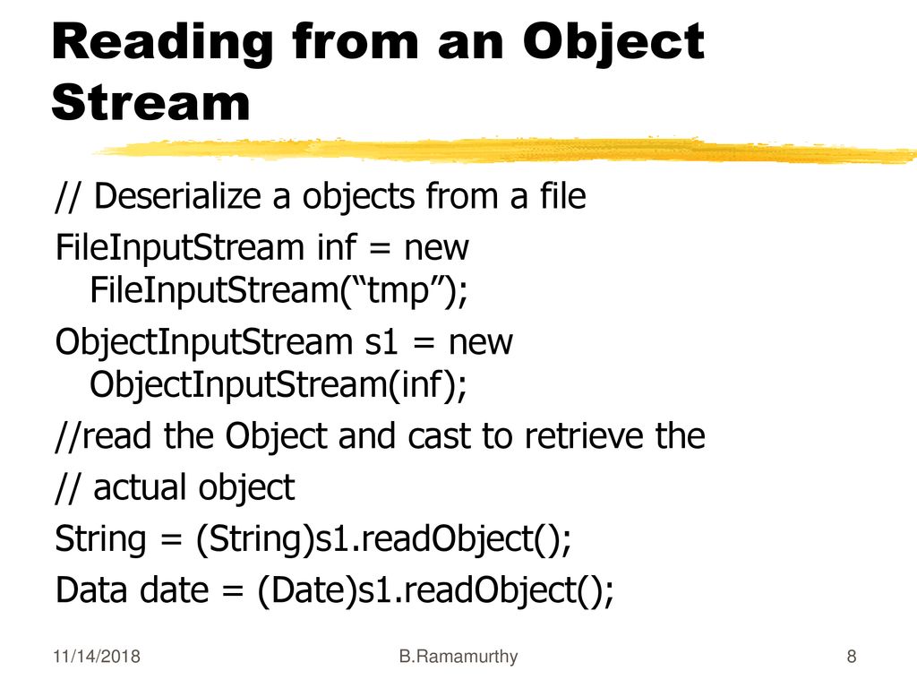 Java serialization b ramamurthy 11 14 2018 b ramamurthy ppt download