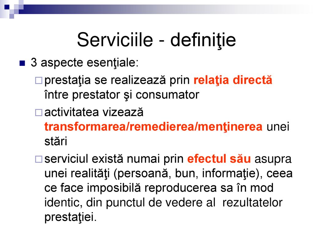 Serviciile DefiniÅ£ie Caracteristici Taxonomie Ppt Download