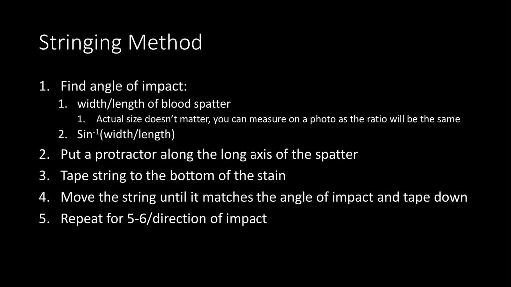 Blood Spatter Patterns - ppt download