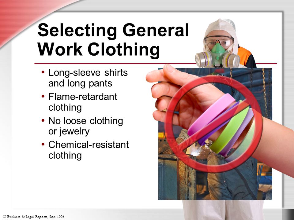 Selecting General Work Clothing
