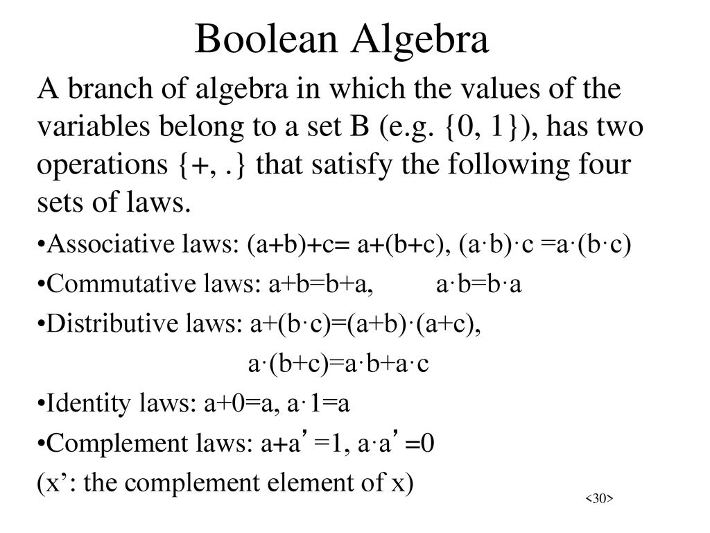 Boolean Algebra