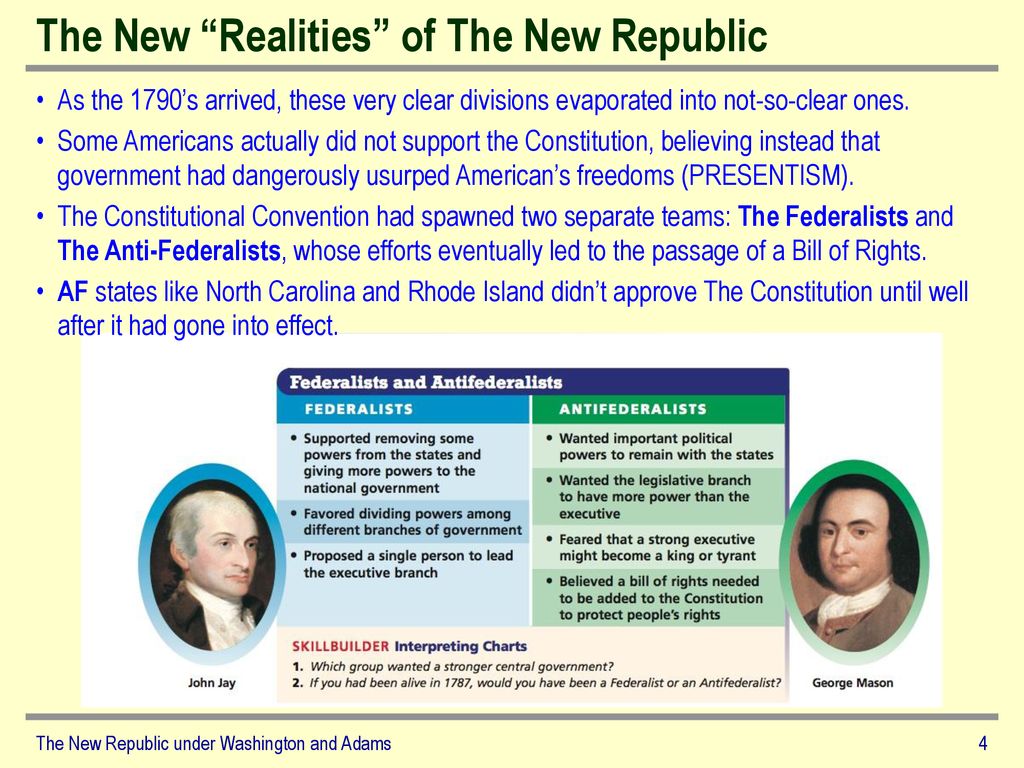 The New Republic Under Washington And Adams - Ppt Download