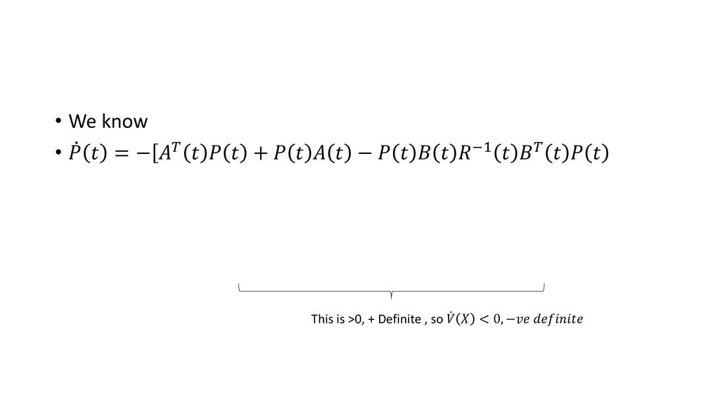 Performance Indices Lqr Problem Ppt Download