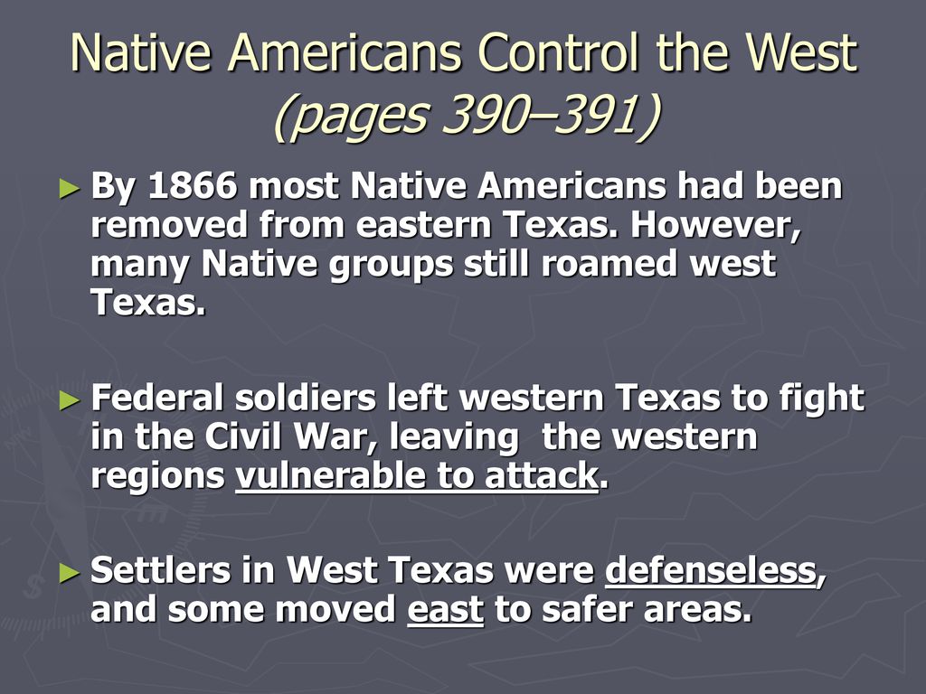 West Texas After the Civil War - ppt download