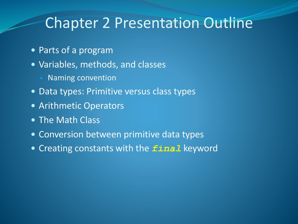 CS-0401 INTERMEDIATE PROGRAMMING USING JAVA - ppt download