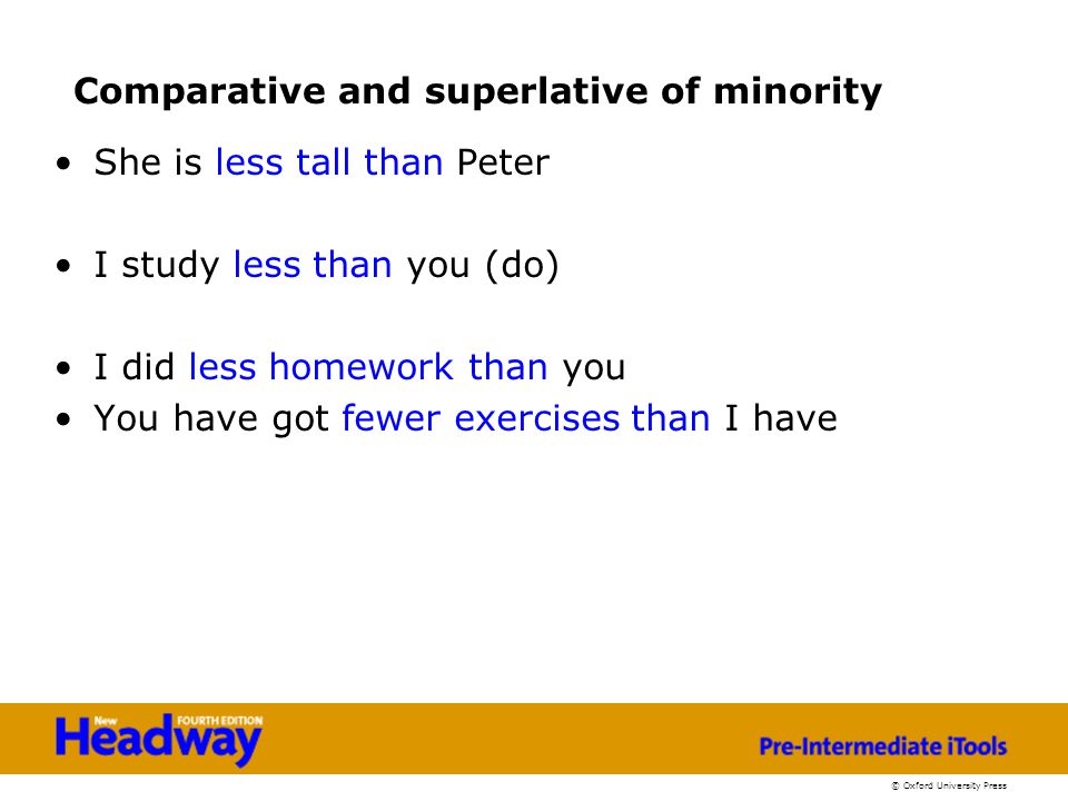 Comparative and superlative adjectives of majority - ppt video online  download