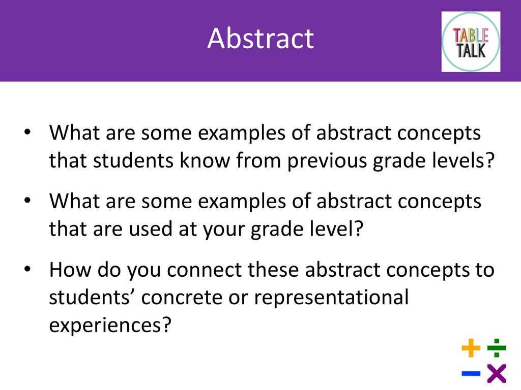 Concrete Representational Abstract Ppt Download