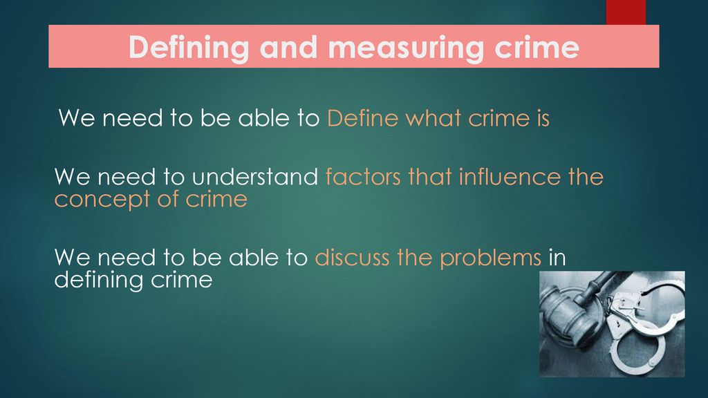 problems in defining crime