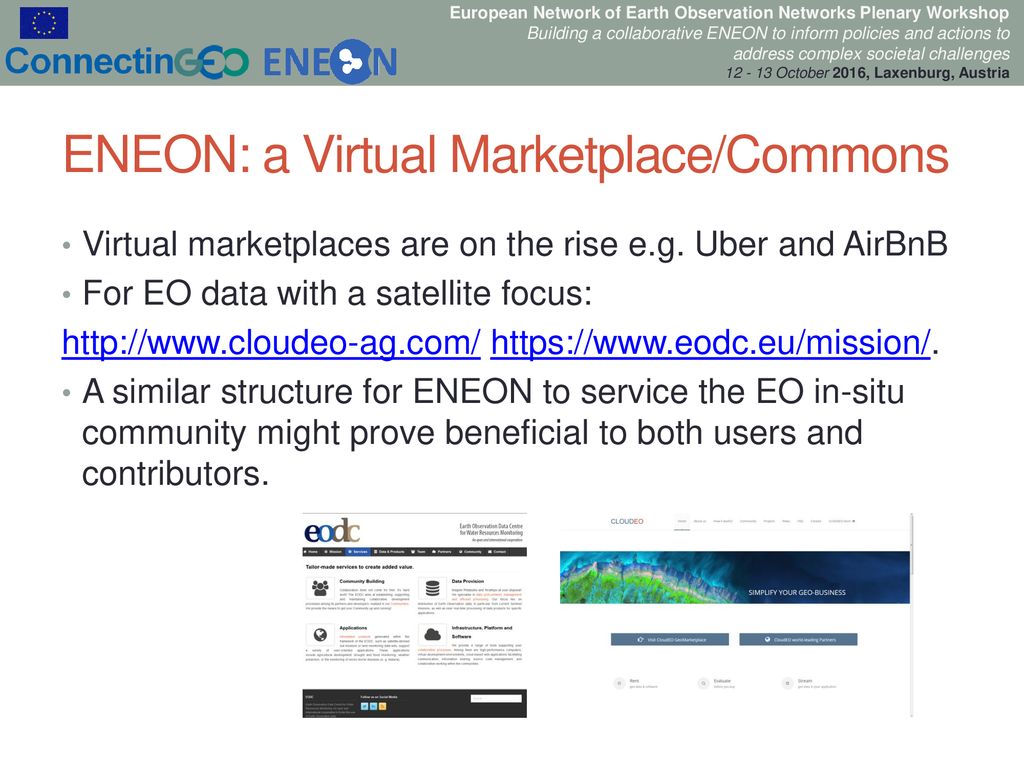 ENEON: a Virtual Marketplace/Commons