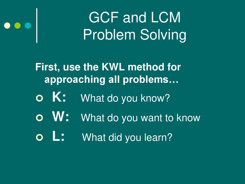 problem solving involving gcf and lcm grade 4