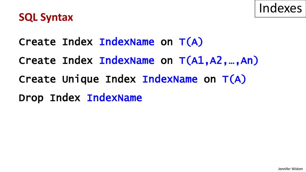 Indexes. - ppt download image.